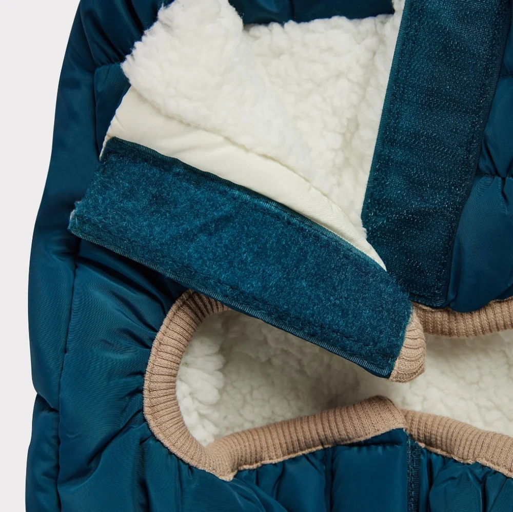 GF Pet Elasto-fit Nordic Dog Parka, Teal, Small